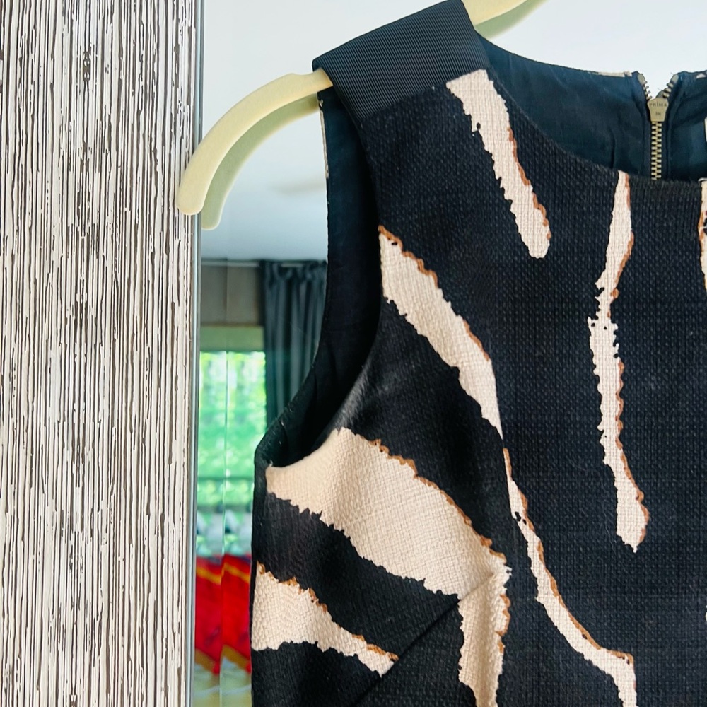 Loft 00P Zebra Work Shift Dress